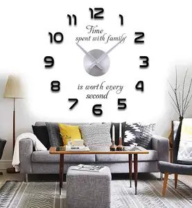 Customize Modern Large Diy Decoration Home Wallclock Nordic Digital Wall Watch 3D Wall Clocks Wanduhr for Living Room