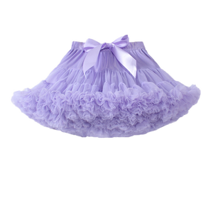 Gonne con fiocco in Mesh TuTu per bambine e bambine per ballo Performance da ballo abito da principessa Tutu gonna corta pieghettata traspirante - Product Image 4