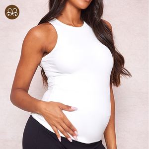 Logo personnalisé de haute qualité léger confortable vêtements de maternité pour femmes enceintes dos nageur débardeur - Product Image 1