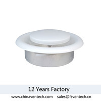 VENTECH Vanne de Diffusion d'Air Métallique Blanche pour Conduits de Climatisation HVAC