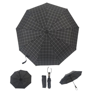 <span class=keywords><strong>Parapluie</strong></span> 3 plis automatique personnalisé de 46 pouces <span class=keywords><strong>Parapluie</strong></span> de voyage pliant de marque Grand auvent imprimé <span class=keywords><strong>tempête</strong></span> robuste pour hommes - Product Image 1