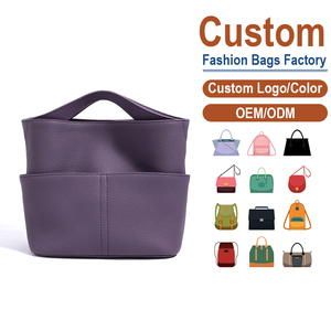 Sac à main en cuir grainé litchi de première qualité, violet chaud, design de niche haut de gamme, grande capacité, sac à bandoulière, personnalisation OEM - Product Image 2