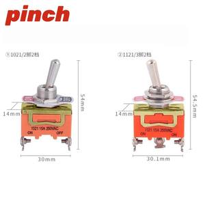 Interruptor de palanca tipo pinza 1021 1121 15A 250VAC SPST Encendido/Apagado con terminal de tornillo de plástico - Product Image 1