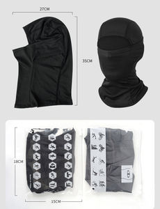 Khăn trùm đầu thể thao đa năng màu đen, chất liệu polyester lưới thoáng khí, bảo vệ mặt toàn diện, chống nắng, dành cho người đi xe máy và trượt tuyết - Product Image 2