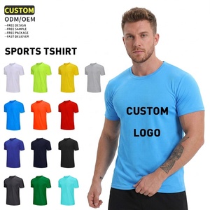 Camiseta Deportiva de Secado Rápido para Hombre, Personalizada, de Alta Calidad, a Precio de Fábrica, con Estampado, de Algodón y Elastano, para Gimnasio - Product Image 1