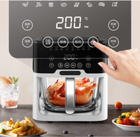 Four à Friture à Air Chaud Intelligent Carré Moderne HY avec Écran Tactile Multifonctionnel et Fenêtre de Visualisation de 1 An pour Usage Domestique