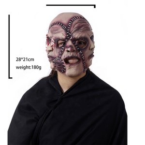 Maschera di <span class=keywords><strong>Halloween</strong></span> <span class=keywords><strong>per</strong></span> Adulti a Tre Facce in Latex Morbido, Simulazione Horror, 4 Colori Digitali, Vendita Calda - Product Image 2