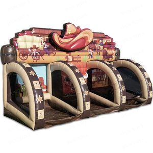 Arena de Juegos Inflable 3 en 1 del Salvaje Oeste: Lanzamiento de Cactus, Desafío del Lazo y Lanzamiento de Barriles para Fiestas y Eventos - Product Image 2