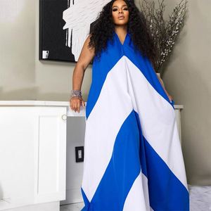 Robes d'été décontractées sexy et confortables pour femmes, col en V, longues, unies, sans manches, pour les vacances, tendance - Product Image 2