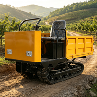 Dumper sur chenilles Euro 5 à utilisation facile, tout-terrain, 1,5 tonne, chenilles en caoutchouc, transmission hydraulique, dumper forestier