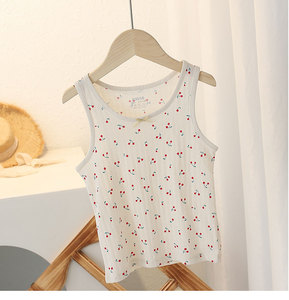 Áo Ba Lỗ Không Tay Màu Trắng Dễ Thương Thời Trang Áo Ba Lỗ Cho Bé Gái Bé Trai - Product Image 3