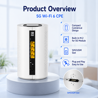Routeur CPE WiFi 6 5G pour connexion sans fil haut débit, routeur Gigabit AX3000 avec interface de module M2