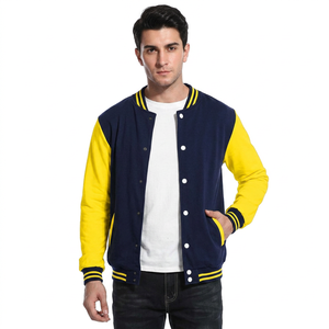 Chaqueta Varsity Personalizada de Alta Calidad para Hombre, Cuello Alto Cómodo, Talla y Color Personalizados, Chaquetas Varsity para Hombre - Product Image 1