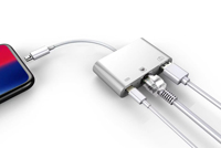 8-Pin zu RJ45 Konverter Netzwerkkarte 100M Gigabit Internet Laden Drei-in-Eins Live-Kabel-Konverter USB-Hub für iPhone
