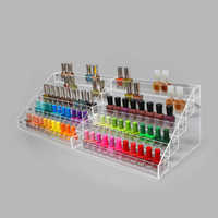 Support multicouche multifonctionnel pour vernis à ongles en acrylique transparent Porte-outil de maquillage Organisateur de cosmétiques Étagère de rangement pour vernis à ongles