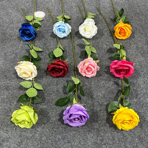 ดอกกุหลาบประดิษฐ์ Anna Rose ช่อดอกไม้ผ้าไหม ตกแต่งงานแต่งงาน ตกแต่งบ้าน ศิลปะดอกไม้ ดอกไม้พลาสติก ดอกเดี่ยว - Product Image 2