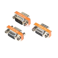 Mini módem Null DB9, adaptador de enchufe macho hembra, cambiador de género, Cruz hembra a hembra/macho a macho, conector serial RS232