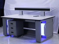 Bureau modulaire personnalisé, console centrale de commande, panneau de commande LED moderne