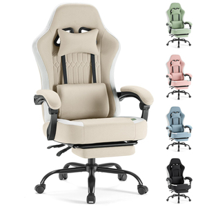Chaise de jeu nouveau design rose et blanc d'ordinateur de luxe à prix abordable en gros - Product Image 2