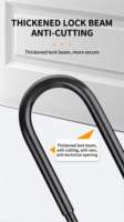 Cadenas de sécurité antivol en acier à combinaison, manuel, durable, haute sécurité, noir, pour vélo, moto, scooter