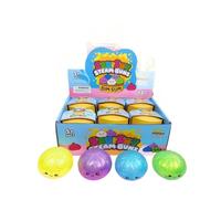 Squishy en forme de boule de pâte à presser avec visage de dessin animé et perles dorées, jouet anti-stress pour filles et garçons, boîte mystère