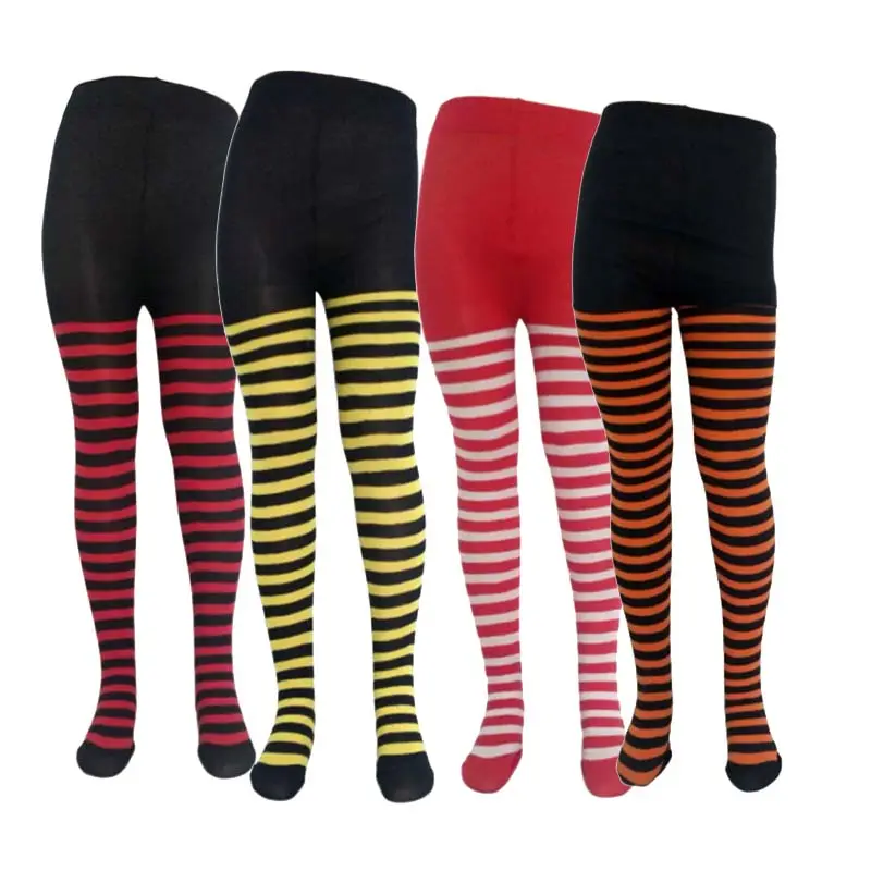 Girl's Halloween Costume Children Striped Full Length Tights Christmas Halloween Pantyhose HCPS-013