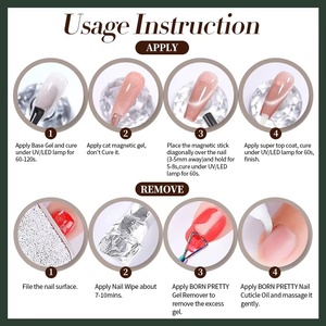 Gel magnétique pour ongles couleur émeraude foncé, ultra brillant, semi-permanent, à retirer par trempage, gel UV pour manucure, vernis à ongles pour nail art - Product Image 6