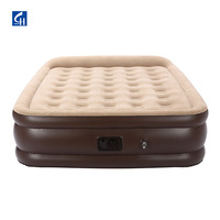Matelas gonflable moderne de flocage de PVC de peluche de lit d'air de soufflage de gonflage électrique automatique durable avec la pompe intégrée de C.A.