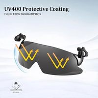 Lunettes de soleil de sport à clip pour hommes et femmes, lunettes à clip pour baseball, softball, pêche, vélo, randonnée, cyclisme, golf