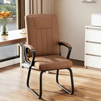 Chaise d'ordinateur bon marché, confortable et simple, siège de bureau ergonomique en cuir PU, chaise avec dossier