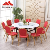 Vente en gros d'usine de table pliable à cadre métallique noir en PVC blanc de style moderne table de banquet pour hôtel