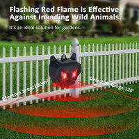 X-PEST AR17S meilleure vente répulsif pour animaux oculaires à énergie solaire deux lumières rouges clignotantes répulsif pour animaux sauvages cochon/renard