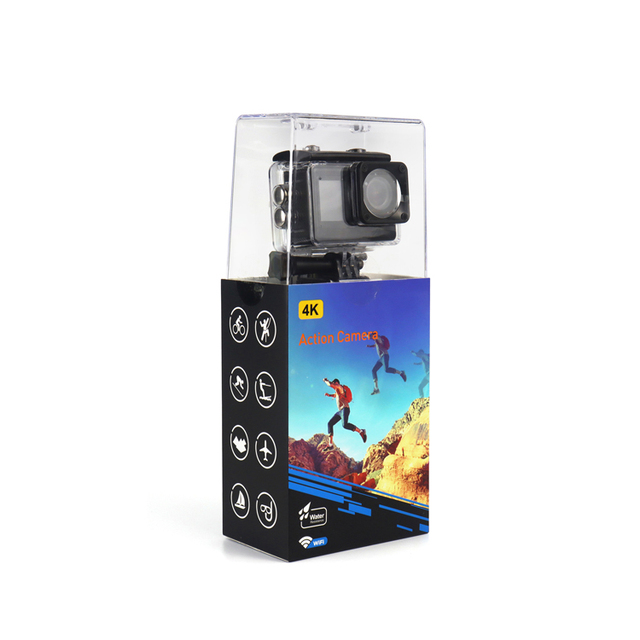 AT-S60ER Touch Screen Anti-Shake EIS WiFi Dual Screen Waterproof 100FT Underwater Action Sports Camera HD 4K 60fps Compatible Go