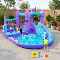 FBSPORT Château gonflable commercial robuste et personnalisable pour aire de jeux intérieure, thème ferme amusant