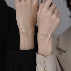 <b>Couple</b> <b>Bracelets</b> Water Drop Shape Tibetan Silver Unisex Gift Jewelry - Product Image 3