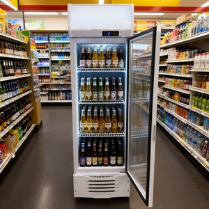 Exhibidor Refrigerador de Bebidas de Alta Calidad con Puerta de Vidrio, Iluminación, Enfriamiento Rápido, Personalizable, <span class=keywords><strong>Precio</strong></span> de Fábrica - Product Image 2