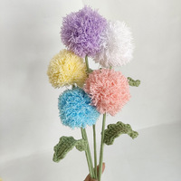 Nuevas Flores de Crisantemo Tejidas a Mano con Pompones para Decoración del Hogar, Ramos, Bodas, Adornos Listos para Usar