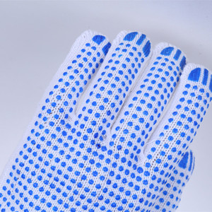 Gants en PVC blanc 600g, texture intégrale, antidérapants, gants de sécurité à usage général - Product Image 1