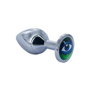 Großhandel <span class=keywords><strong>Anal</strong></span> Spielzeug Augen Design Set Schwarz Silikon <span class=keywords><strong>Anal</strong></span> Plug mit Red Jewel Sexspielzeug Jewel Butt Plug - Product Image 4