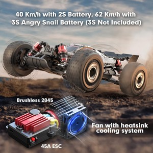 รถบั๊กกี้บังคับวิทยุ HYPER GO H16PL ขนาด 1/16 ขับเคลื่อน 4 ล้อ พร้อมใช้งาน มอเตอร์แบบไร้แปรงถ่าน 2845 4200KV พร้อม ESC 45A ความเร็วสูงกว่า 38+ ไมล์ต่อชั่วโมง รถออฟโรดบังคับวิทยุ - Product Image 5