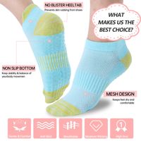 Chaussettes de Pilates personnalisées avec logo pour femmes, respirantes, colorées, antidérapantes, avec grip en silicone, pour barre, hôpital et yoga