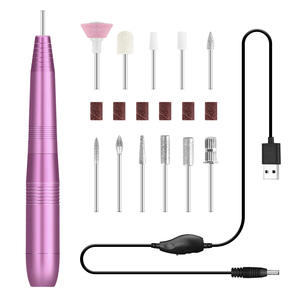 Taladro de uñas eléctrico profesional USB portátil, lijadora, pulidora, <span class=keywords><strong>torno</strong></span> de uñas, <span class=keywords><strong>manicura</strong></span> con cortador reemplazable - Product Image 1