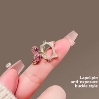 Broche YHY mignonne en forme de chat et de cerise, anti-reflet, en alliage plaqué, pour col de chemise, costume ou manteau, accessoires pour femme