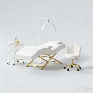 Nueva Cama de Masaje de Belleza Moderna y Lujosa, Cama de Spa Facial para Salón de Belleza, Cama Ajustable y Reclinable para Extensión de Pestañas y Cejas - Product Image 6