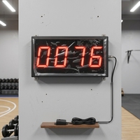 Compteur mural LED pour HYROX, affichage automatique du temps et des répétitions, compteur de fitness mural pour salle de sport