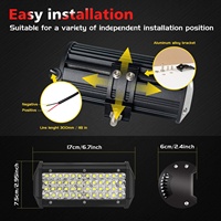2 pièces d'éclairage antibrouillard LED 12V 24V 7 pouces, lampe de travail antibrouillard, pour camion et SUV, phares de conduite tout terrain, 144W
