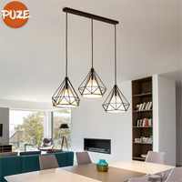 Lampe suspendue vintage industrielle, lustre en fer forgé américain, salon, café, lampe suspendue LED pour plafond de maison