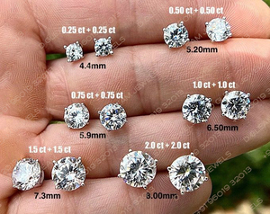 Pendientes de Diamantes Moissanite en Oro Amarillo con Certificación IGI para Mujer, Plata 925, 2.00 Ct, para Boda, Compromiso, Aniversario - Product Image 3