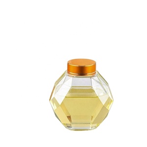 Vente en gros de pots en verre hexagonaux transparents de 500 g 380 ml, design unique, qualité alimentaire, avec couvercle métallique et bouchons en liège - Product Image 4