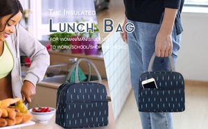 Sac isotherme réutilisable pliable, écologique, imperméable, pour pique-nique et déjeuner, avec fermeture éclair - Product Image 5